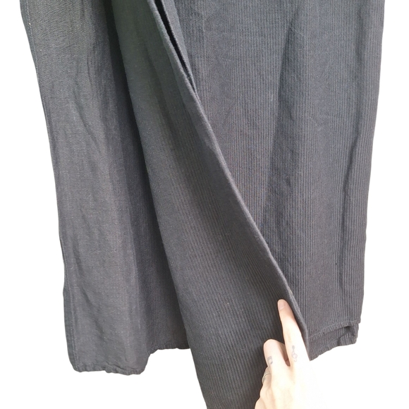 Flax Romantic Gothic Style Textured 2 In 1 Dress Long Sleeve Snap Button M - Picture 4 of 13